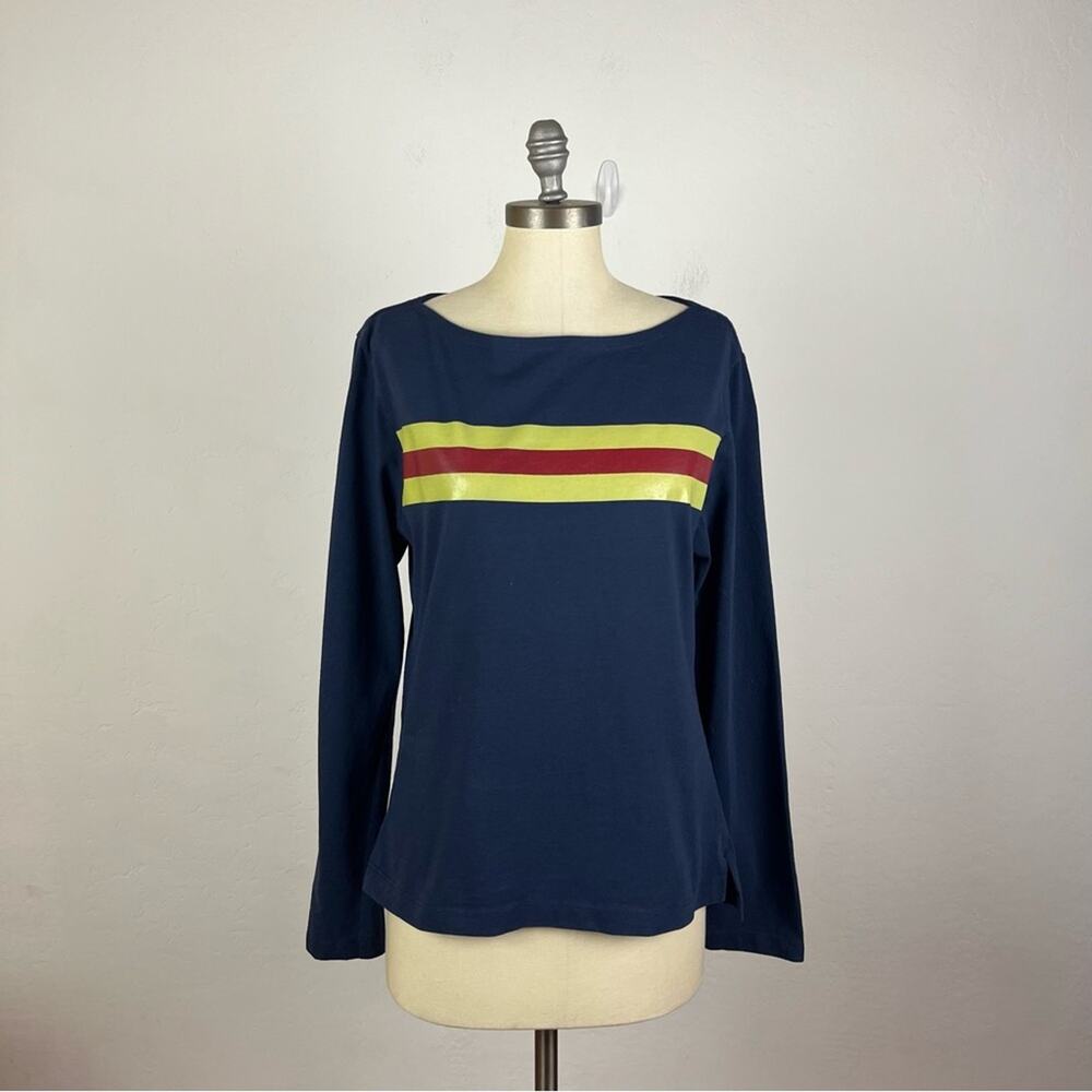 Reformation Stripe Boatneck Long Sleeve Top
